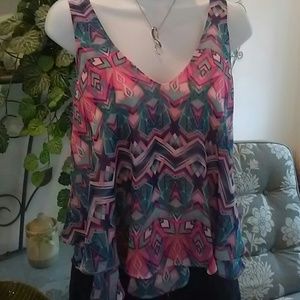 Aztec Chiffon Top